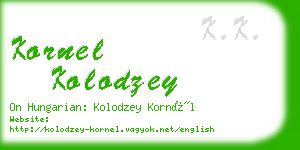 kornel kolodzey business card